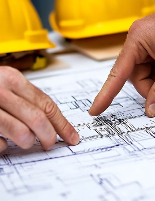 Plan d'architecte consulté