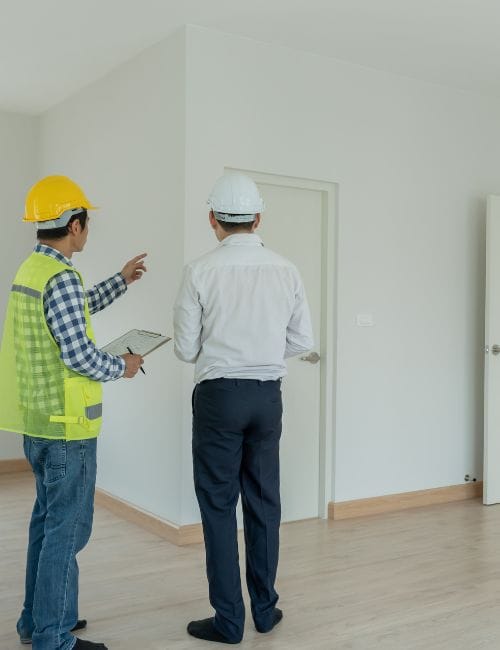 deux hommes sur un chantier